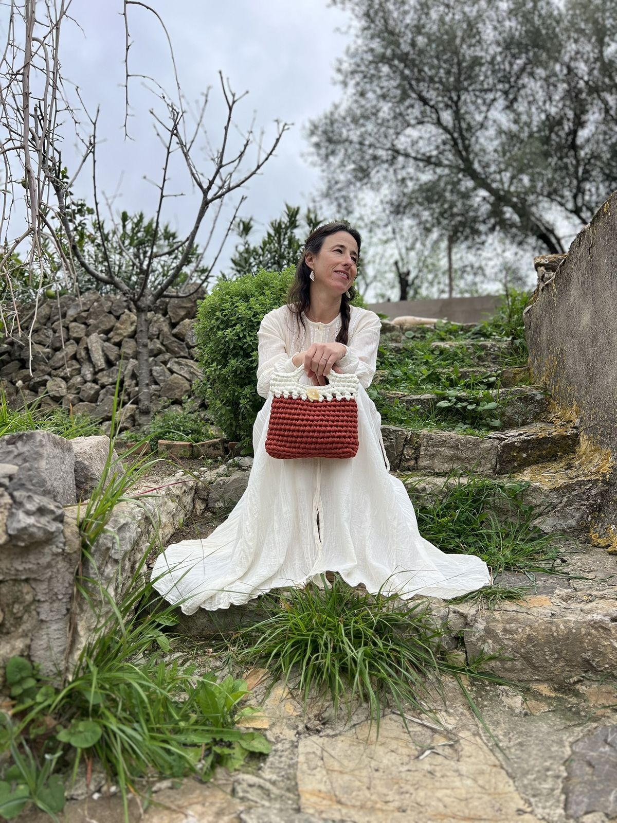 Bolso Crochet Mezclat, Fusión de texturas Artesanales