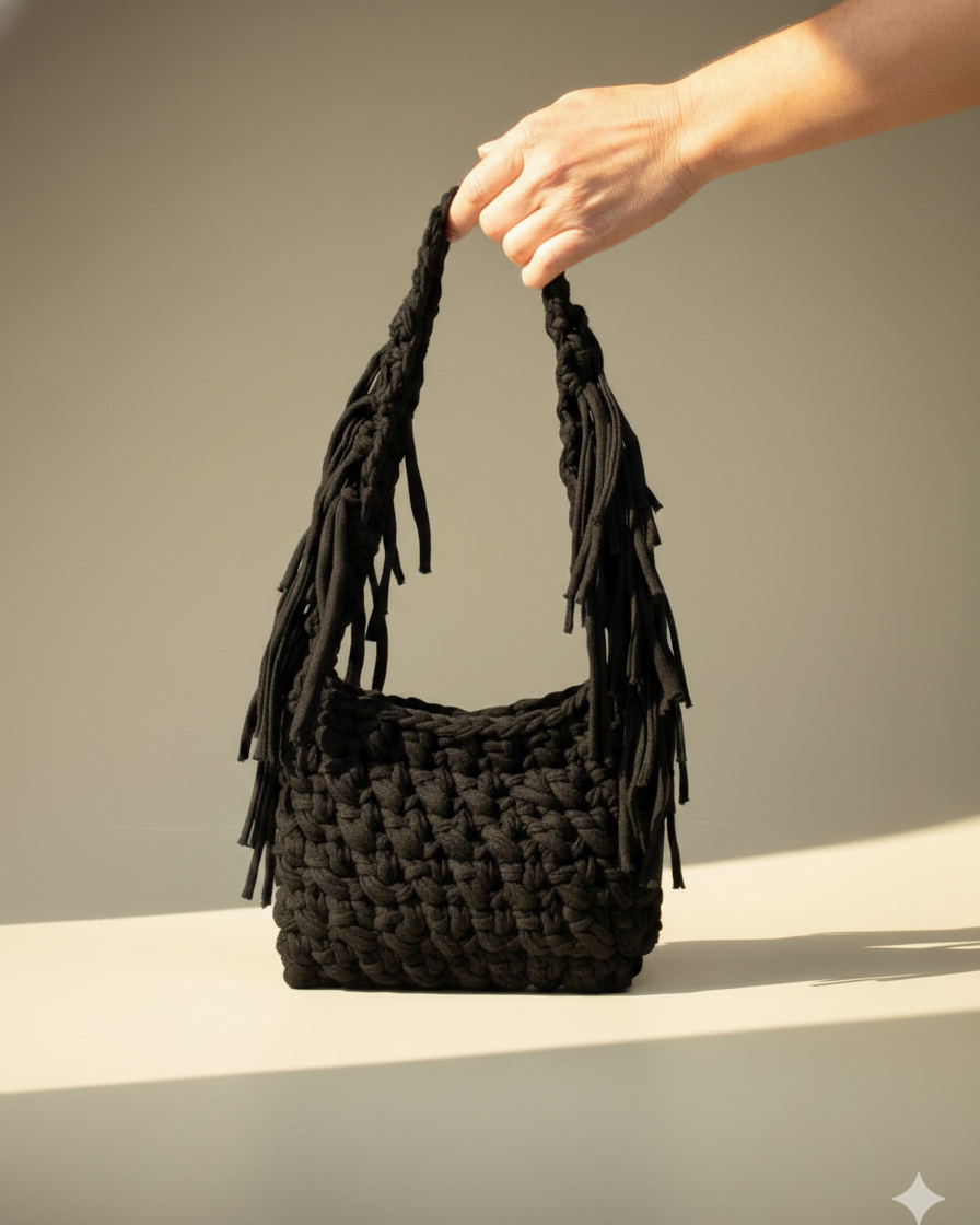 Bolso crochet drap