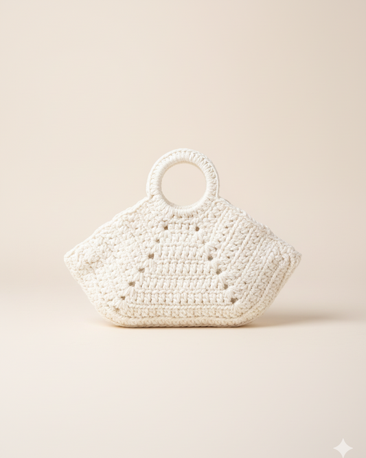 cesta crochet hecha a mano